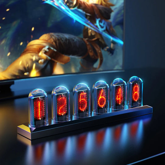 Futuristische RGB - LED Röhren Uhr